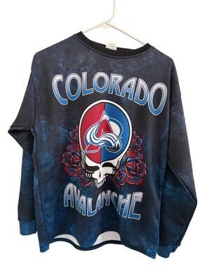 Park Antony Sweatshirt Mens Small Colorado Avalanche Grateful Dead Limited Edit